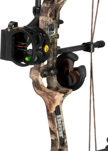 Miniatura 8 de Bear Archery Royale Ready to Hunt Paquete de Arco Compuesto para Adultos y Jóvenes, Longitud de Apertura de 12”- 27”, Potencia de Apertura de 5-50