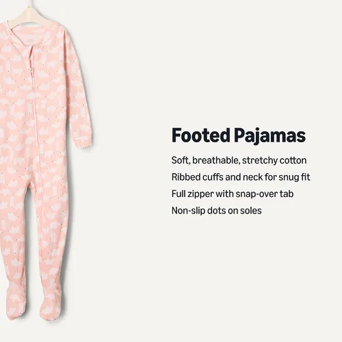 Miniatura 2 de Tienda Essentials x Sofia Grainge - Pijama unisex de algodón con pies para niños pequeños y bebés, paquete de 2