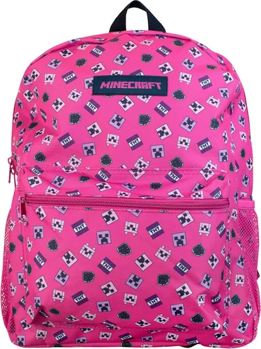 Miniatura 2 de Minecraft Juego de 4 piezas de mochila rosa para niños