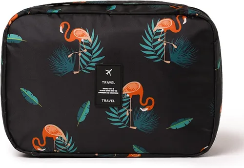 Miniatura 24 de L&FY Neceser portátil multifuncional para viaje, estuche de maquillaje y cosméticos, organizador de artículos de aseo, A-Negro