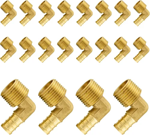 Miniatura 15 de Paquete de 5 accesorios PEX, adaptador de codo NPT roscado macho de 1/2" PEX x 1/2", ASTM F1807