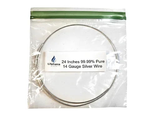 Miniatura 3 de Cables de generador de plata pura – Electrodos de plata 9999 – Cables precortados de 6 pulgadas de calibre 14 – Compatible con generadores LifeForce