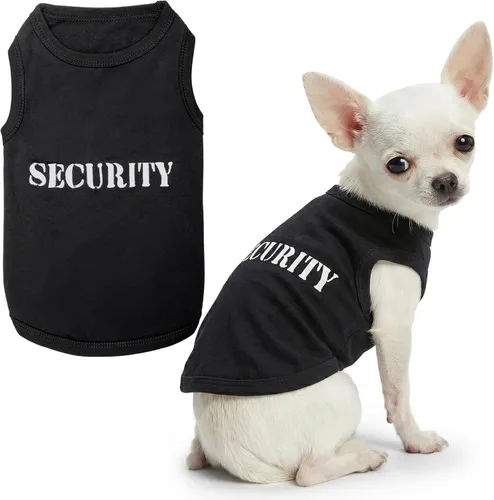 Miniatura 20 de Camiseta para Perro Parisian Pet - Camiseta Bordada FBI - 100% Algodón, Ropa Transpirable para Perros - Chaleco para Mascotas Sin Mangas - Camisas