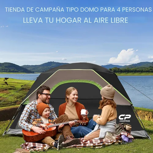 Miniatura 9 de CAMPROS CP Camping Tent 2/4/6 Person, Waterproof Windproof Double Layer Dome Tent, Easy Setup with Large Mesh Windows & Wide Door for Outdoor