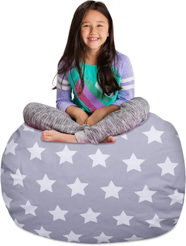 Miniatura 18 de Posh Stuffable Kids Funda de Silla Puf Rellenable para Almacenamiento de Animales de Peluche - Organizador de Juguetes Infantiles, Mediano 27