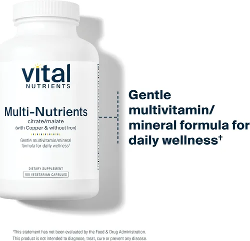 Miniatura 4 de Vital Nutrients - Multi-Nutrientes 2 - Fórmula de citrato/malato (con cobre y sin hierro) - Multivitaminas/minerales, antioxidantes potentes