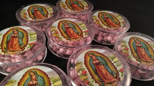 Miniatura 2 de Rosarios Rosas para Niña De Madera para Recuerdos De Bautizo/Primera Comunión 12 Piezas L