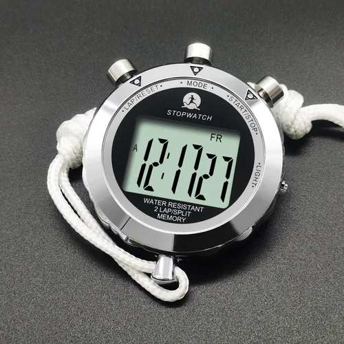 Miniatura 6 de cronómetro de metal para deportes, 10/100/400 vueltas, cronómetros y temporizador para entrenador deportivo, carrera con temporización de 0.01