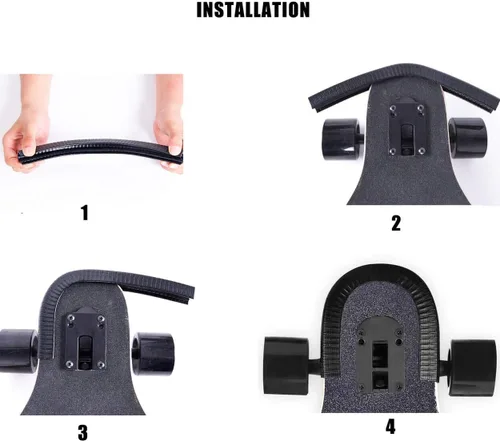 Miniatura 3 de IWONDER Protector de cubierta de patineta, protección de borde largo, tira de parachoques de cubierta, cubierta de goma duradera que absorbe