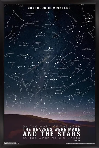 Miniatura 7 de Póster de pared de The Stars, 22.4 pulgadas de largo x 14.7 pulgadas de ancho, versión enmarcada de madera de granero
