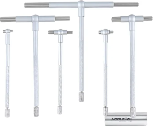 Miniatura 2 de Accusize Industrial Tools Premium 5/16'' - 6", 6ps/Set Juego de medidores telescópicos, acabado en cromo satinado, 3602-5018 Satin Chrome Finish