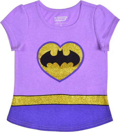 Miniatura 4 de DC Comics Justice League Girls T-Shirt 4 Pack for Toddler GreyPurpleRedBlue