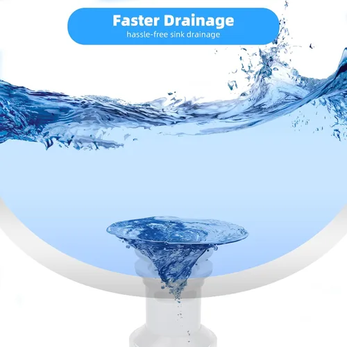 Miniatura 4 de Hibbent Paquete de 2 Tapones Universales de Drenaje para Fregadero de Baño, Colador de Drenaje Emergente con Desbordamiento, Tapón de Fregadero
