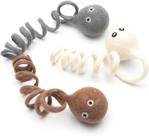 Miniatura 8 de Glaciart One Juego de juguetes para gatos con hierba gatera, hojas y encendedor Grieta de gato para gatitos divertidos, juguetes estimulantes