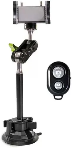 Miniatura 9 de Brazo universal de cabeza esférica para teléfono, soporte ajustable para teléfono móvil de automóvil para viajes al aire libre, soporte de ventosa
