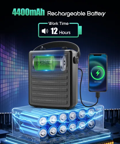 Miniatura 3 de SHIDU Amplificador de voz de 40 W con micrófono inalámbrico, sistema PA portátil con micrófono y altavoz inalámbricos, micrófono portátil Bluetooth