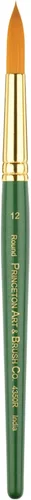 Miniatura 16 de Princeton Artist Brush Co. Lauren Series 4350 - Ventilador de mango corto tamaño 4 - Pincel sintético dorado individual para acuarela y pintura