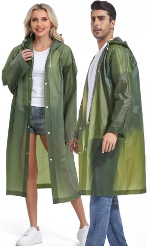 Miniatura 3 de 2 abrigos de lluvia de Borogo para adultos, chaquetas de lluvia reutilizables para hombres y mujeres