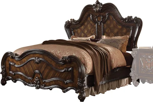 Acme Cama con paneles de madera tamaño King Versalles en roble cereza roble cerezo
