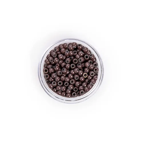 Miniatura 4 de 500 cuentas de extensión de cabello con micro anillo con forro de nano silicona para extensiones de cabello humano con punta nano de Negro