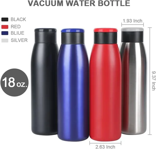 Miniatura 6 de Life's Easy Botella de agua aislada de acero inoxidable, termo al vacío para bebidas frías y calientes, a prueba de fugas, botella deportiva