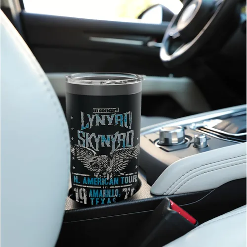 Miniatura 6 de Lynyrd Skynyrd In Concert Amarillo Texas Vintage Rock 1970 - Vaso aislado de acero inoxidable