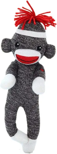 Plushland Adorable mono calcetín de 8 pulgadas de alto, suave y realista, juguete de peluche de punto, para niños, bebés, adolescentes, niñas y