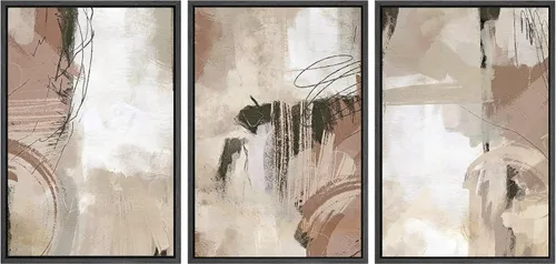 Miniatura 146 de SIGNWIN Lienzo enmarcado para pared, juego de arte abstracto de serenidad costera, ilustraciones abstractas junto al mar, arte moderno, decorativo