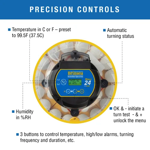 Miniatura 3 de Brinsea Mini II EX Connect App Controlled Egg Incubator with Automatic Humidity Control and Egg Turning for Hatching 7 Chicken, Quail, Other Eggs.