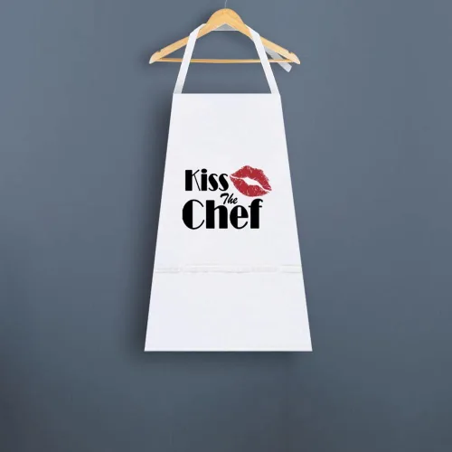 Miniatura 7 de Kiss The Chef - Delantal para adulto, Blanco