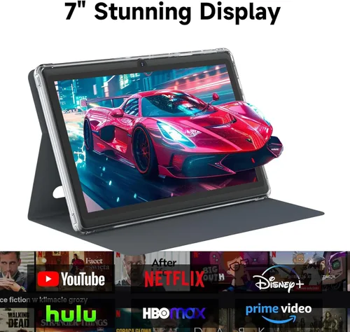 Miniatura 6 de HOTTABLET Tablet Android 14.0 de 7 pulgadas con funda protectora, 8 GB (4+4 GB expandir) RAM+ 32 GB ROM, pantalla IPS, cámara dual, Bluetooth 5.0