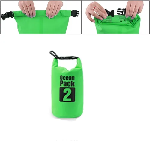 Miniatura 6 de Bolsa seca flotante impermeable Bear Outdoor, para canotaje, kayak, senderismo, snowboard, acampada, rafting, pesca y excursionismo Green