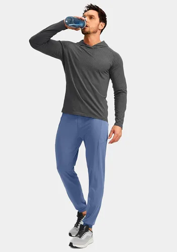 Miniatura 6 de G Gradual Pantalones deportivos para hombre con bolsillos con cremallera elásticos cónicos pantalones deportivos para hombre entrenamiento correr