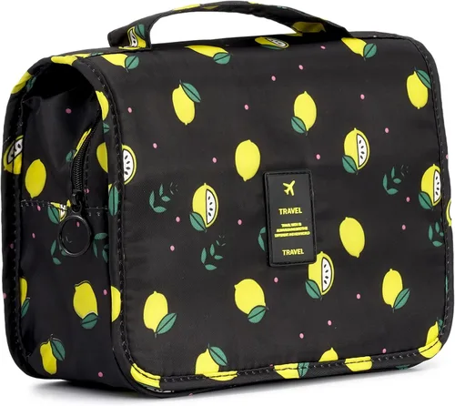 Miniatura 41 de L&FY Neceser portátil multifuncional para viaje, estuche de maquillaje y cosméticos, organizador de artículos de aseo, A-Negro