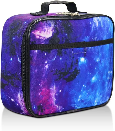 Miniatura 9 de Lonchera infantil, para niñas, adolescentes, mujeres, bolsa de almuerzo aislada, compartimentos de lados suaves, espaciosos, sin BPA, apto para Azul