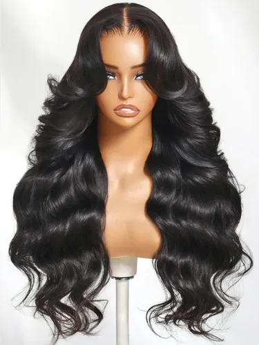 Miniatura 26 de UNICE - Pelucas de cabello humano con cierre de encaje HD de 5 x 5, con mezcla Blendaway, sin pegamento, onda corporal, con cordón de ajuste