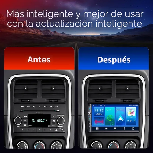 Miniatura 8 de Estéreo de auto doble DIN con pantalla táctil HD de 7 pulgadas, Apple Carplay inalámbrico y Android Auto, Bluetooth, 240W, SWC, salida de subwoofer