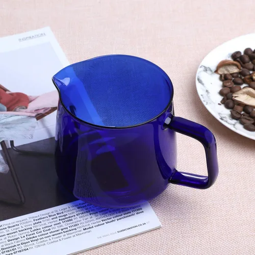 Miniatura 5 de Tazas de vidrio para servir café con mango de boquilla, crema de leche, mezcla de cereales, avena apta para microondas, accesorios de cocina, tazas