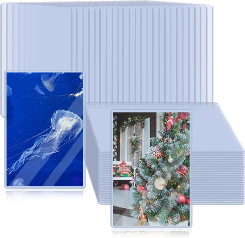 Miniatura 8 de Rainmae Paquete de 12 protectores rígidos de impresión de 8 x 10 pulgadas, protectores de hojas de páginas de plástico duro transparente, fundas