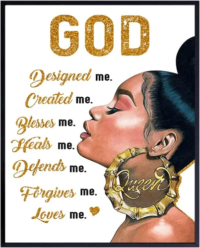 Arte afroamericano - Arte negro - decoración de pared religiosa espiritual - mujeres negras - Regalos cristianos de inspiración para mujeres,