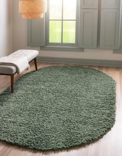 Miniatura 29 de Unique Loom Davos Shag Collection - Alfombra de área, color liso (4 pies 1 pulgada x 6 pies 1 pulgada, rectangular, color pimienta)