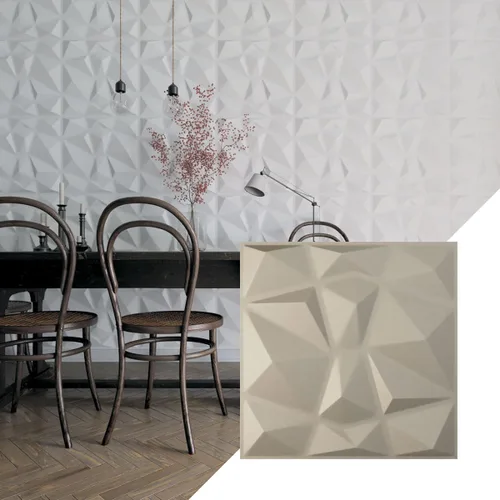 Miniatura 19 de Ekena Millwork 19 5/8 pulgadas de ancho x 19 5/8 pulgadas de alto, Niobe EnduraWall decorativo 3D, laguna satinada (cubre 2.67 pies cuadrados).