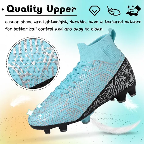 Miniatura 2 de Tacos de fútbol para niños y niñas, zapatos de fútbol para césped AGFG