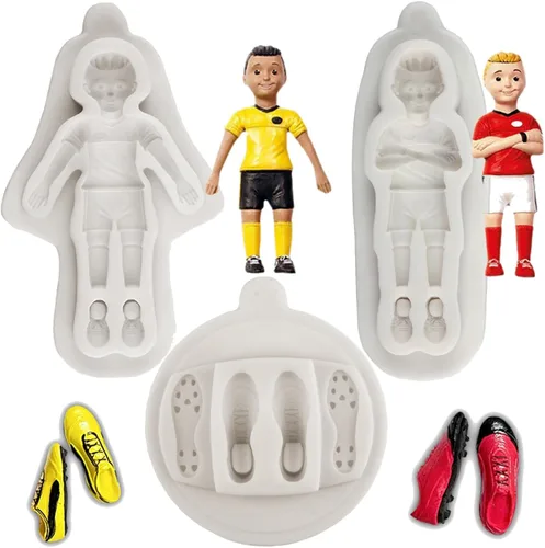 Miniatura 13 de Sijiangmold Moldes de silicona para pelotas deportivas, fútbol, béisbol, baloncesto, rugby, tenis, fondant, bolas de golf, molde de caramelo