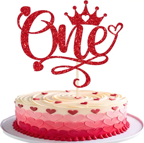 Miniatura 36 de Paquete de 24 adornos para cupcakes con purpurina en forma de corazón con temática de amor dulce, decoración de pasteles para el día de San