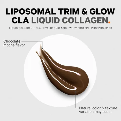 Miniatura 8 de Codeage Suplemento de colágeno líquido sabor chocolate, péptidos de colágeno liposomal Beauty Trim & Glow, ácido linoleico conjugado con CLA, ácido
