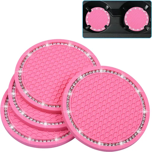 Miniatura 10 de Wisdompro - Posavasos para automóvil, paquete de 4 posavasos de PVC para automóvil, antideslizantes, accesorios universales