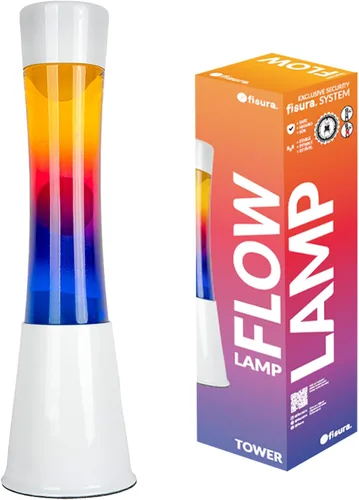 Fisura - Lámpara Magma Original, Lámpara de Movimiento Retro de 16 Pulgadas con Base Multicolor, Luz Relajante para Dormitorio u Oficina, Regalo