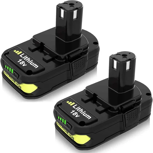 Miniatura 9 de Paquete de 2 baterías y cargador de 3600 mAh compatibles con batería de iones de litio Ryobi de 18 V 3.6 Ah y cargador P117 de repuesto