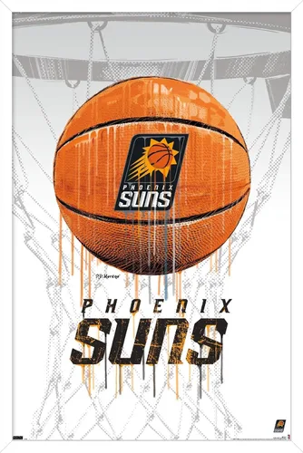 Miniatura 13 de Trends International NBA Phoenix Suns - Póster de pared de Drip Basketball 21, 22.375 x 34 pulgadas, versión enmarcada en negro Versión con marco